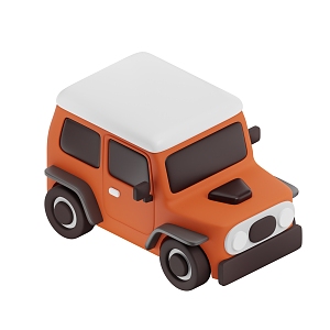 Car Jeep Cartoon Car Anime Jeep 3d model