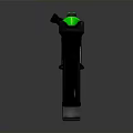 Green and Black Pistol with Hollowed Out Patterned Upper Receiver and Tactical Design