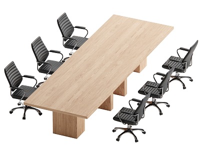 Modern conference table and chair combination model