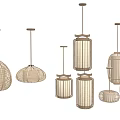 Modern Rattan Pendant Lights With Various Lantern Shaped And Round Designs For Home Interior Decor