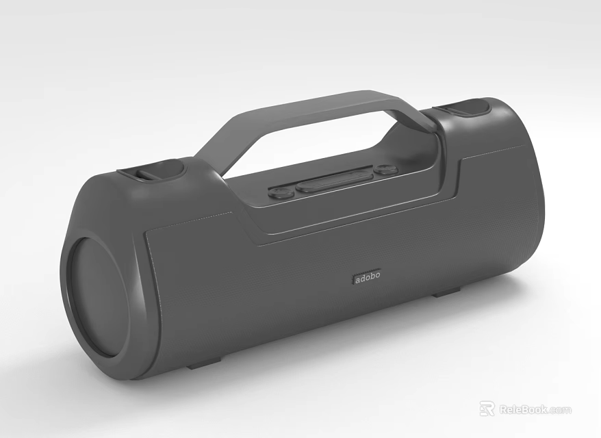 Black Wireless Portable Bluetooth Speaker With Handle For Outdoor Music Playback 3d model