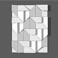 Modern Geometric Wall Lamp With White Polygon Panels And LED Ambient Lighting