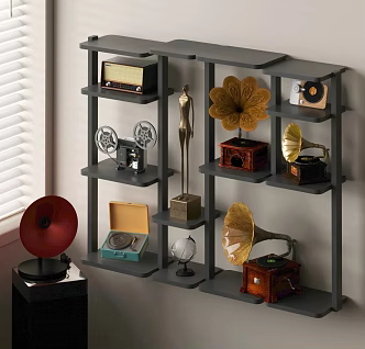 Retro Other Ornaments Record Player Phonograph CD Player 3d model