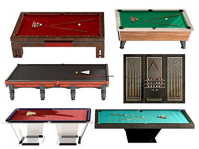 Billiard Room Billiard Table Billiard Cue Billiards 3d model