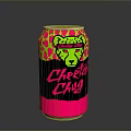 Dark Energy Cherry Charge Energy Drink Can With Vibrant Pink Green Design