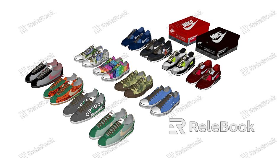 Modern sneaker sneaker Casual Shoes Shoe Box model