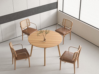 Modern leisure table and chair combination 3d model