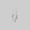 Modern Shell Shaped Hanging Chandeliers With Transparent Glass Glossy Design for Interior Decor