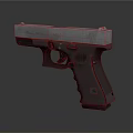 Tactical Modern Semi Automatic Pistol With Stainless Steel Slide And Black Textured Grip