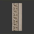 Stylish Wooden Columnar Decor with Intricate Carved Patterns as Household Ornament