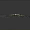 Detailed Terrain Model Featuring Mountain Ocean Island Green Vegetation And Coastline