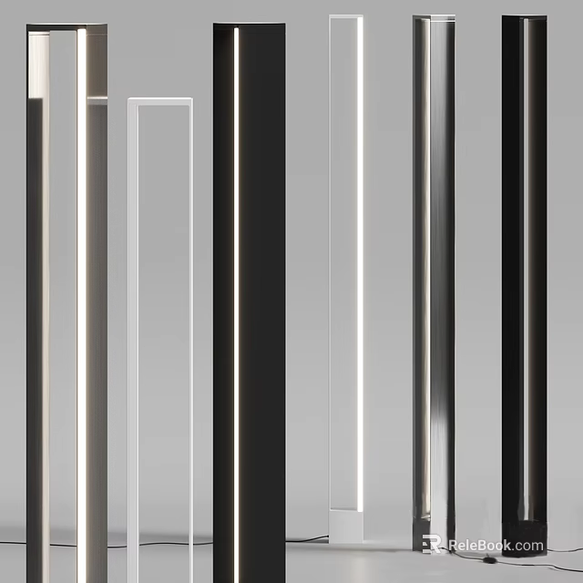 Modern Floor Lamp With Minimalist Design And LED Lighting For Living Room Decor 3d model 