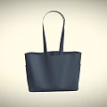 Stylish Navy Blue Tote Bag With Fashion Lettering And Dual Handles