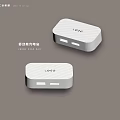 Modern White Yajialong Charger Design With LOGO And USB Ports For Devices