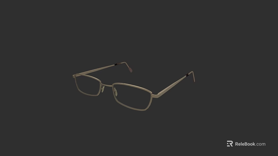 Luxury Jewelry Embellished Eyeglasses With Gold Frame And Gemstone Details 3d model 