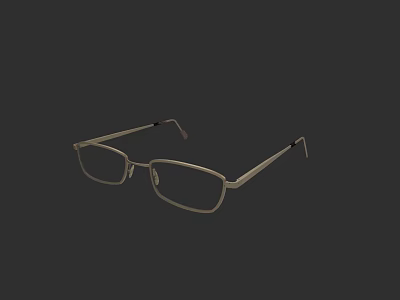 Luxury Jewelry Embellished Eyeglasses With Gold Frame And Gemstone Details 3d model