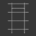 Golden Metal Storage Rack with Multi layer Design and Bottom Hooks for Home Organization