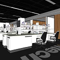 Modern Laboratory Physics Laboratory Tables and Chairs Laboratory Equipment Laboratory Research Room 3d model