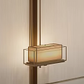 Modern Wall Lamp With Slim Metal Frame And Warm Glow In Minimalist Interior Design