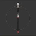 Sturdy Hardware Hammer With Silver Head And Red Black Grip For DIY Tasks 3d model
