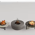 Stylish Fire Pits Featuring Various Designs Materials and Flaming Wood Logs