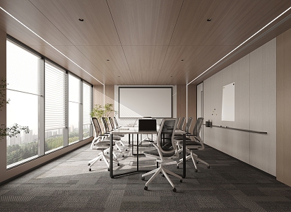 Modern Meeting Room Meeting Table and Chair 3d model