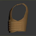 Brown Tactical Vest with Multiple Front Compartments and Adjustable Shoulder Straps