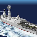 Modern Battleship Aircraft Carrier Battleship 3d model