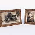 Vintage Photo Frame Old Wooden Photo Frame Old Photo 3d model