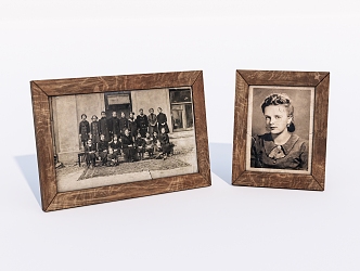 Vintage Photo Frame Old Wooden Photo Frame Old Photo 3d model