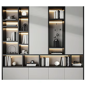 Modern Decorative Cabinet 3d model