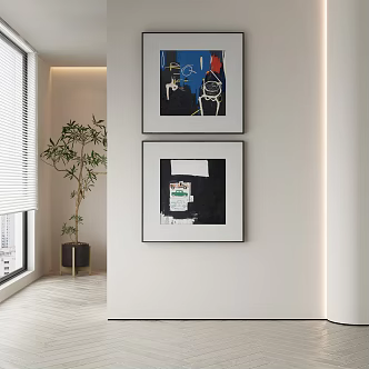 modern decorative painting 3d model