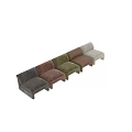 Modern Soft Corduroy Upholstered Armless Single Sofa Chair For Cozy Living Room Home Decor