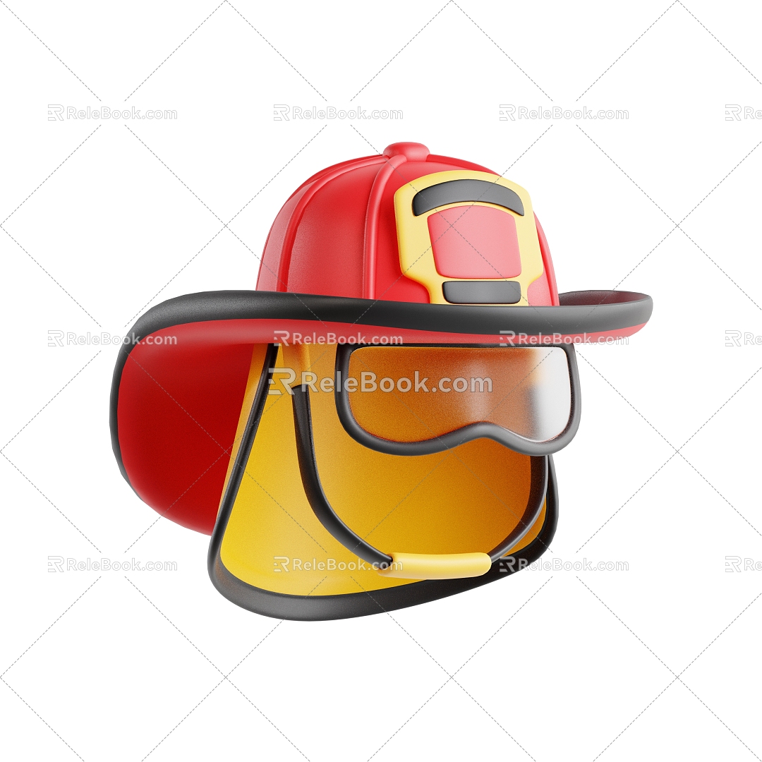 Modern Fire Hat Cartoon Fire Hat 3d model