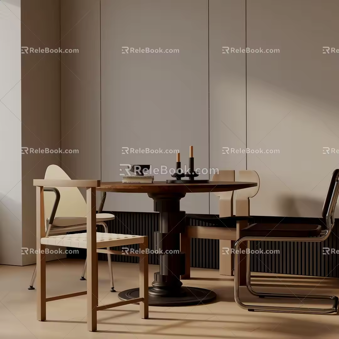 Modern table combination 3d model