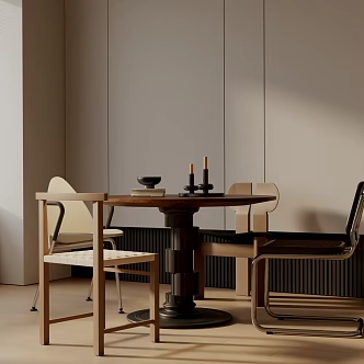 Modern table combination 3d model