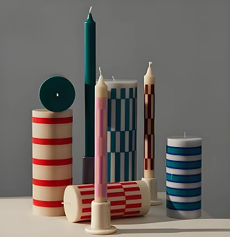 Candle Ornaments Art Candle Pattern Candle Holder 3d model