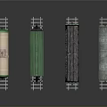 Various Green Train Cars Including Tank And Open Top Models On Rail Tracks