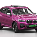 Purple BMW Coupe Style SUV With Modern Exterior Design And Shiny Finish