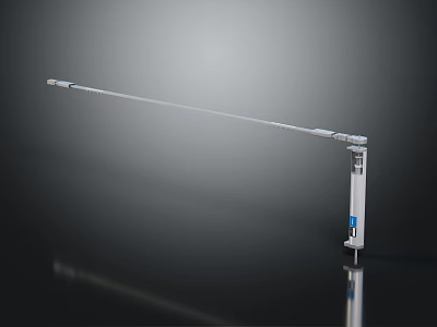 Stainless Steel Telescopic Measuring Rod Equipment With Adjustable Joints And Scale Markings 3d model