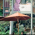Pharmacy Specialty Store Interior with Shelves Full of Health Products and Green Pillars