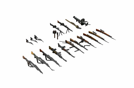 Modern Gun World War II German Gun Weapon 3d model