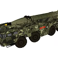 Camouflage Heavy Duty Utility Vehicle With Multi Wheeled Design And Cargo Bed