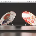 Japanese-style Oil Paper Umbrella 3d model