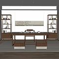 New Chinese Tea Room Tea Table 3d model