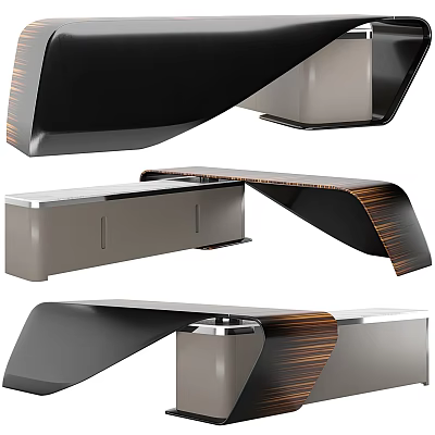 Modern Desk Office Desk 3d model