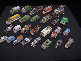 Modern Toy Cartoon Vehicle Pack 3d model
