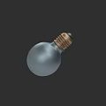 Decorative Spherical Light with Gray Glass and Gold Base on Dark Background