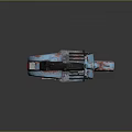 Vintage Light Blue Scooter with Rusty Body and Black Seat on Gray Background