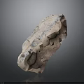 Natural Raw Stone With Light Pink And Gray Color And Rough Surface Texture